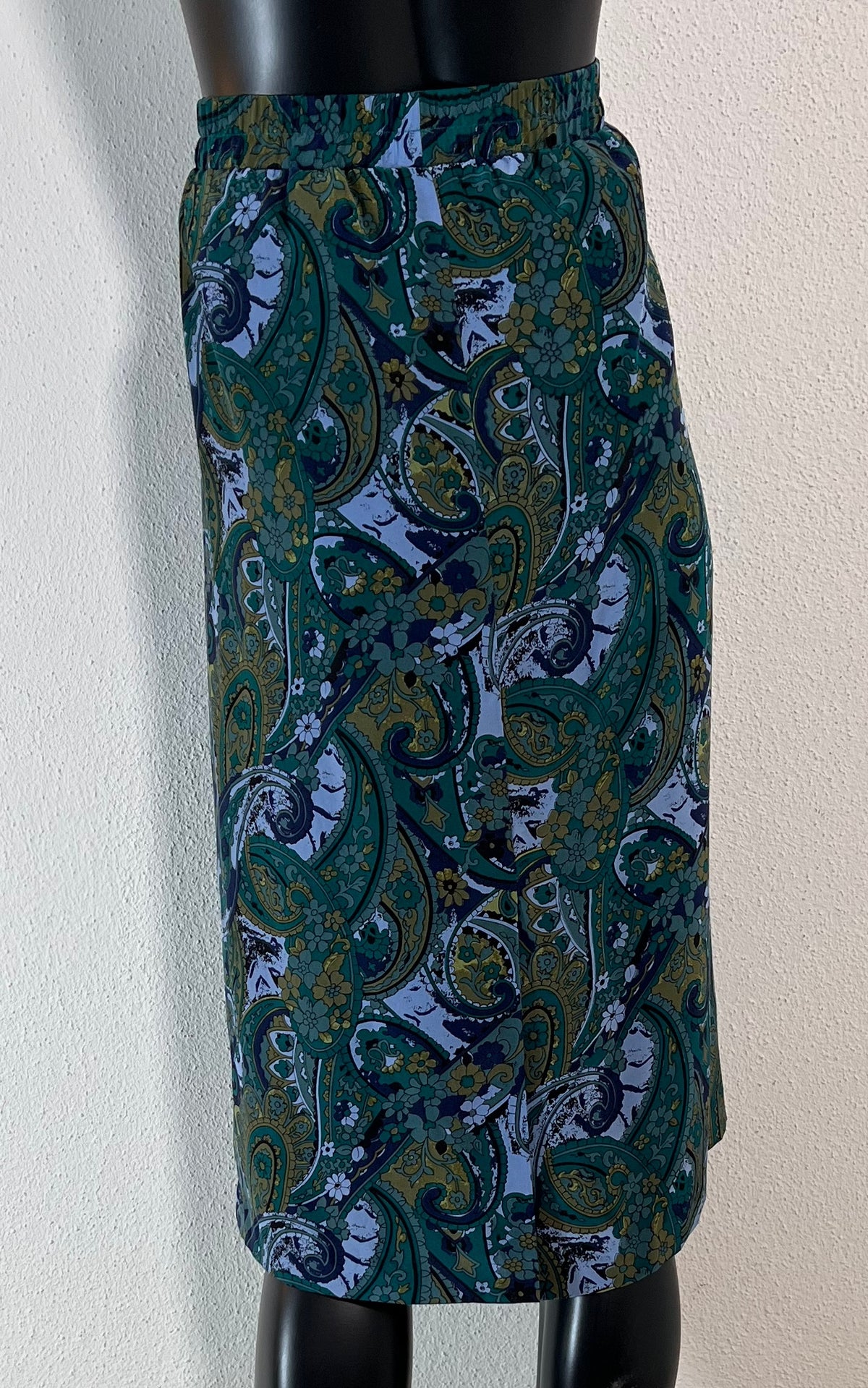 Vintage Paisley Silk Skirt