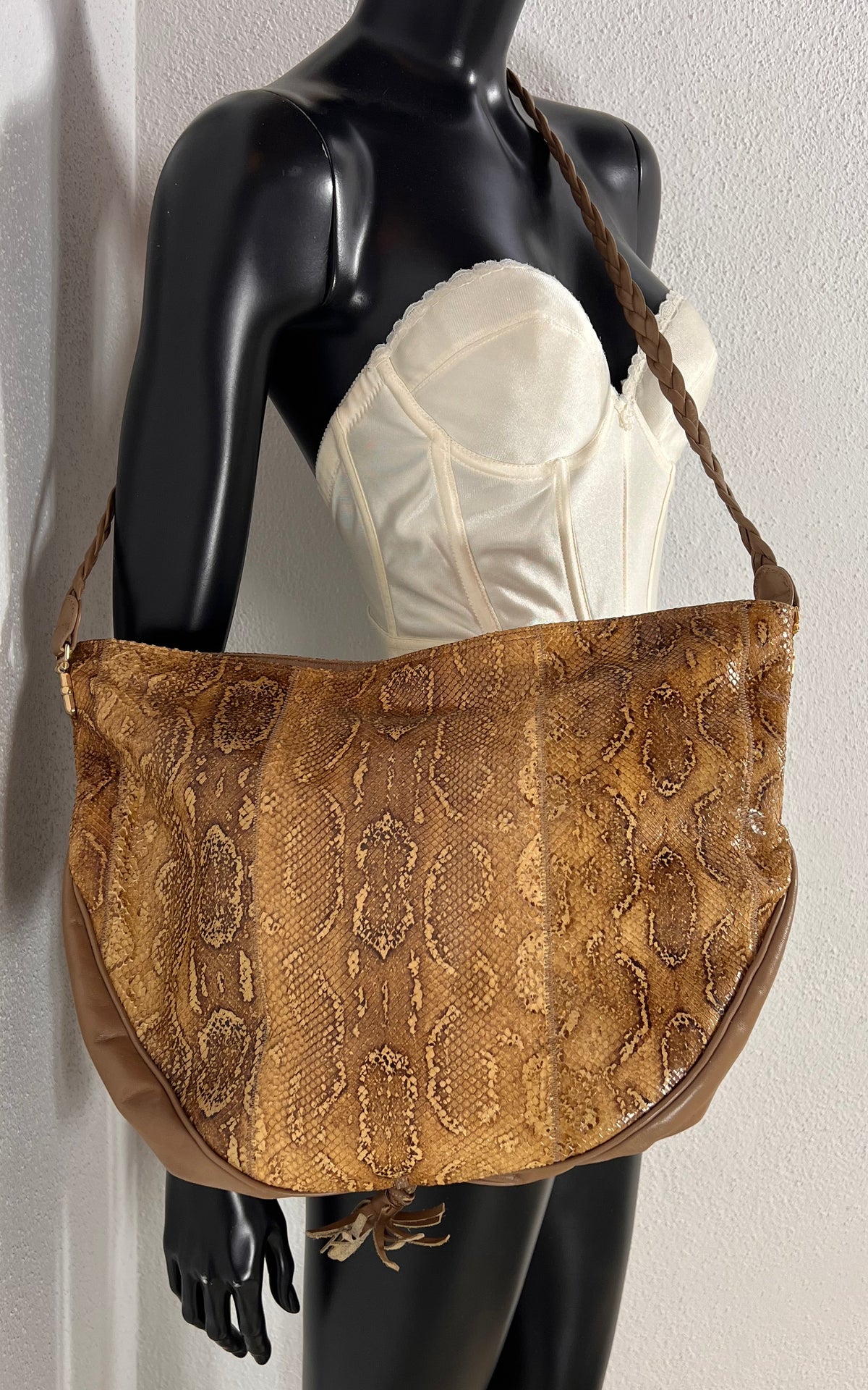 Vintage Pallizio Snakeskin Big Hobo Bag