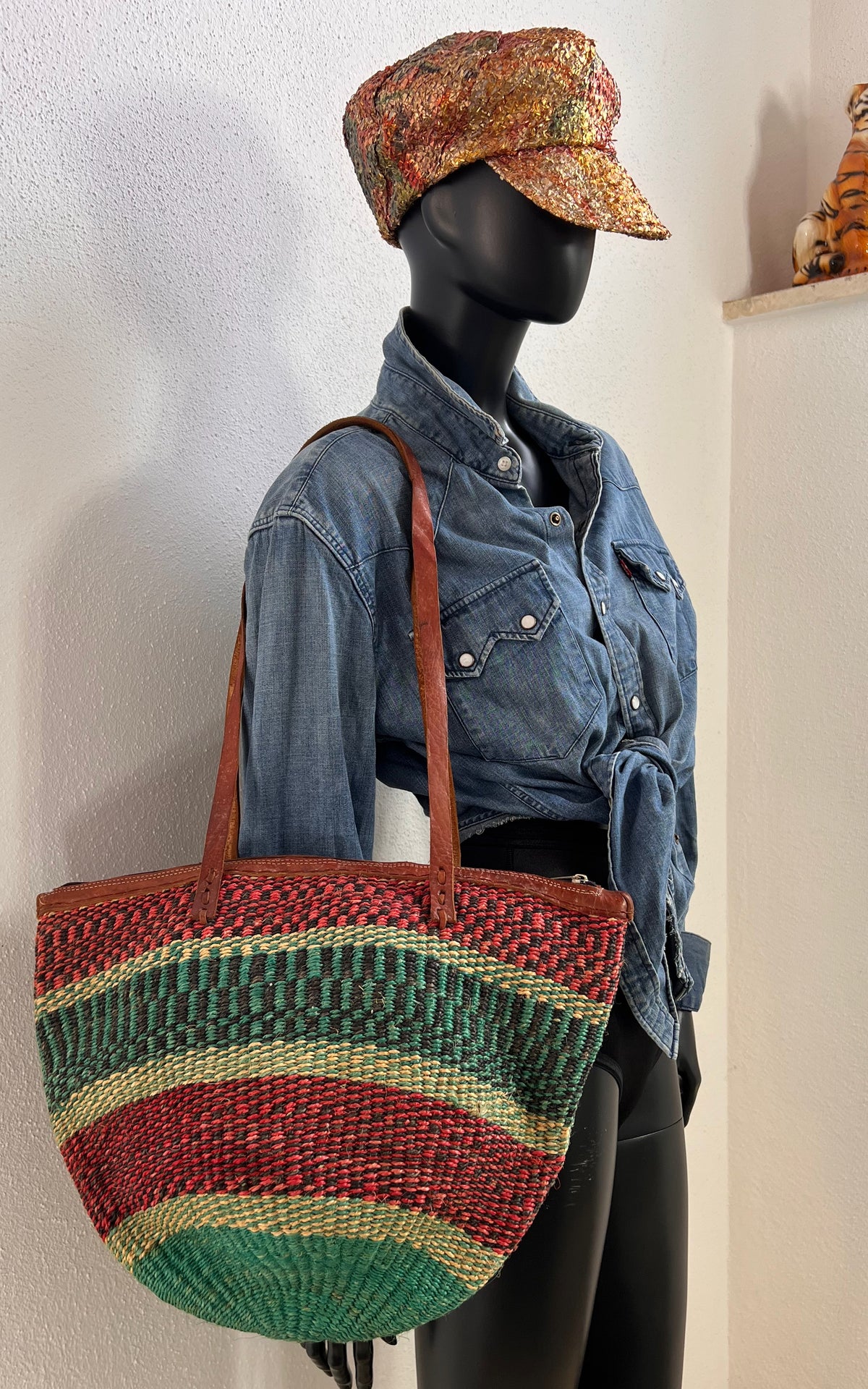 Vintage African Sisal Bag