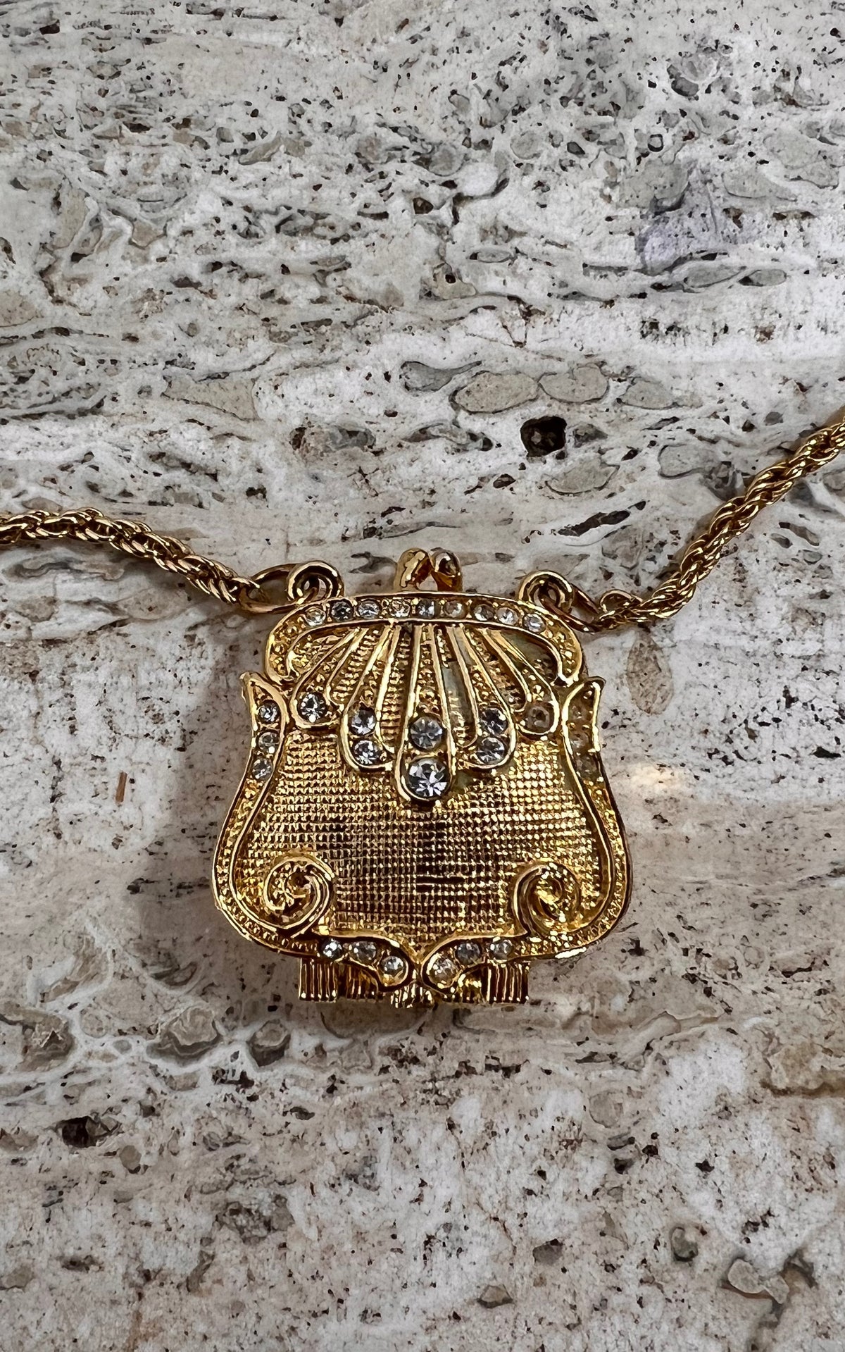 Vintage Medallion Bag Necklace