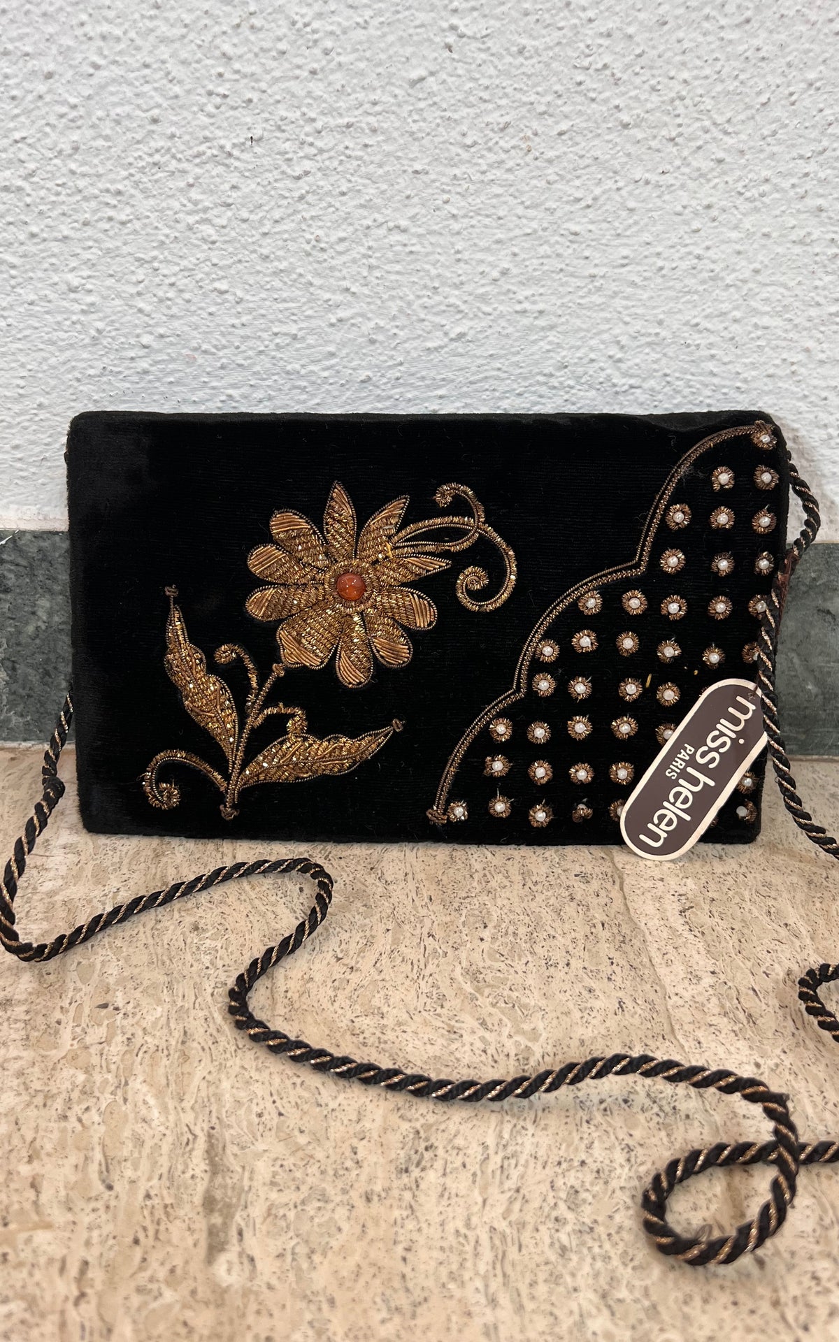 Vintage Velvet Evening Bag