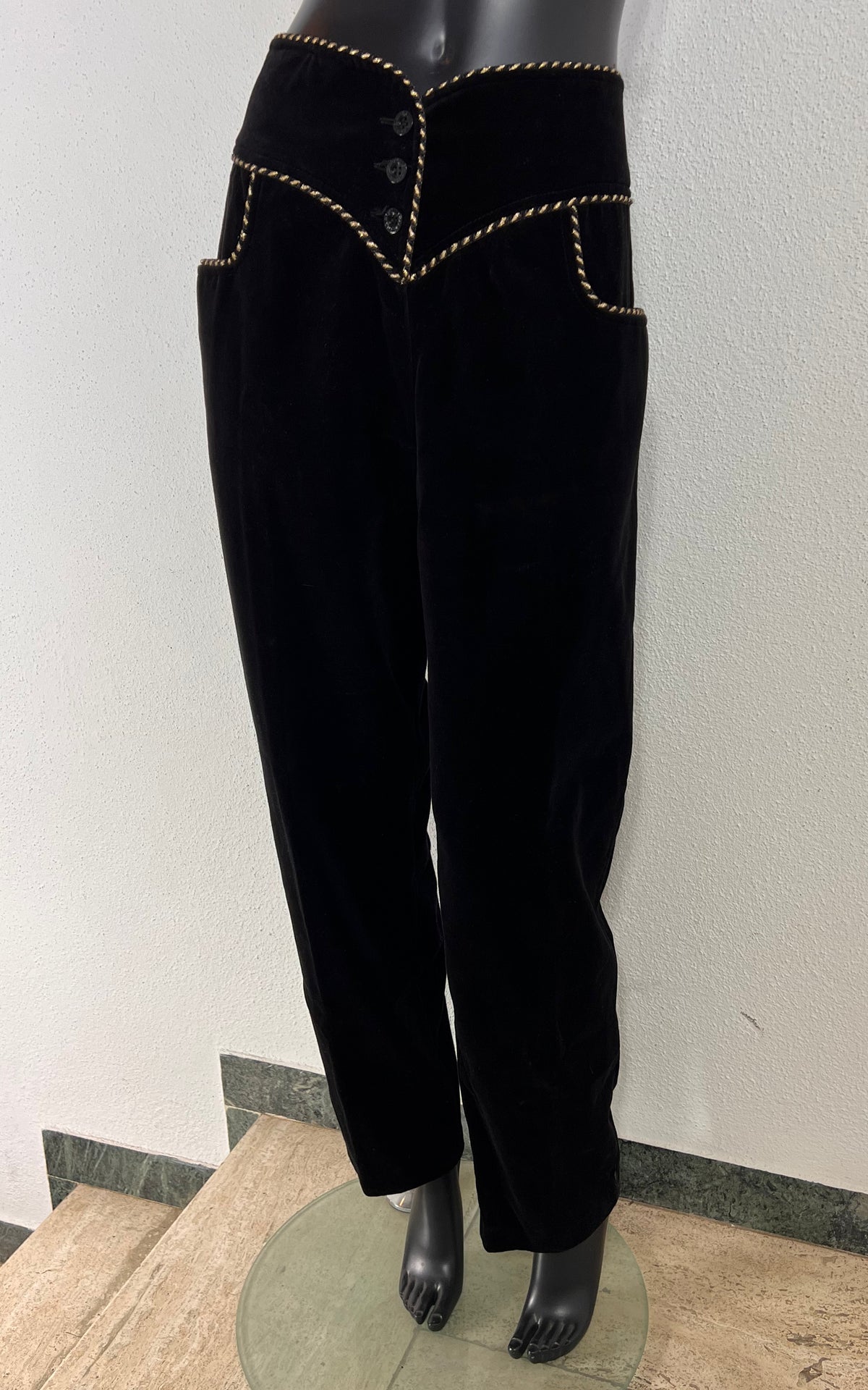 Vintage Yves Saint Laurent Co Wear Velvet Pants 44