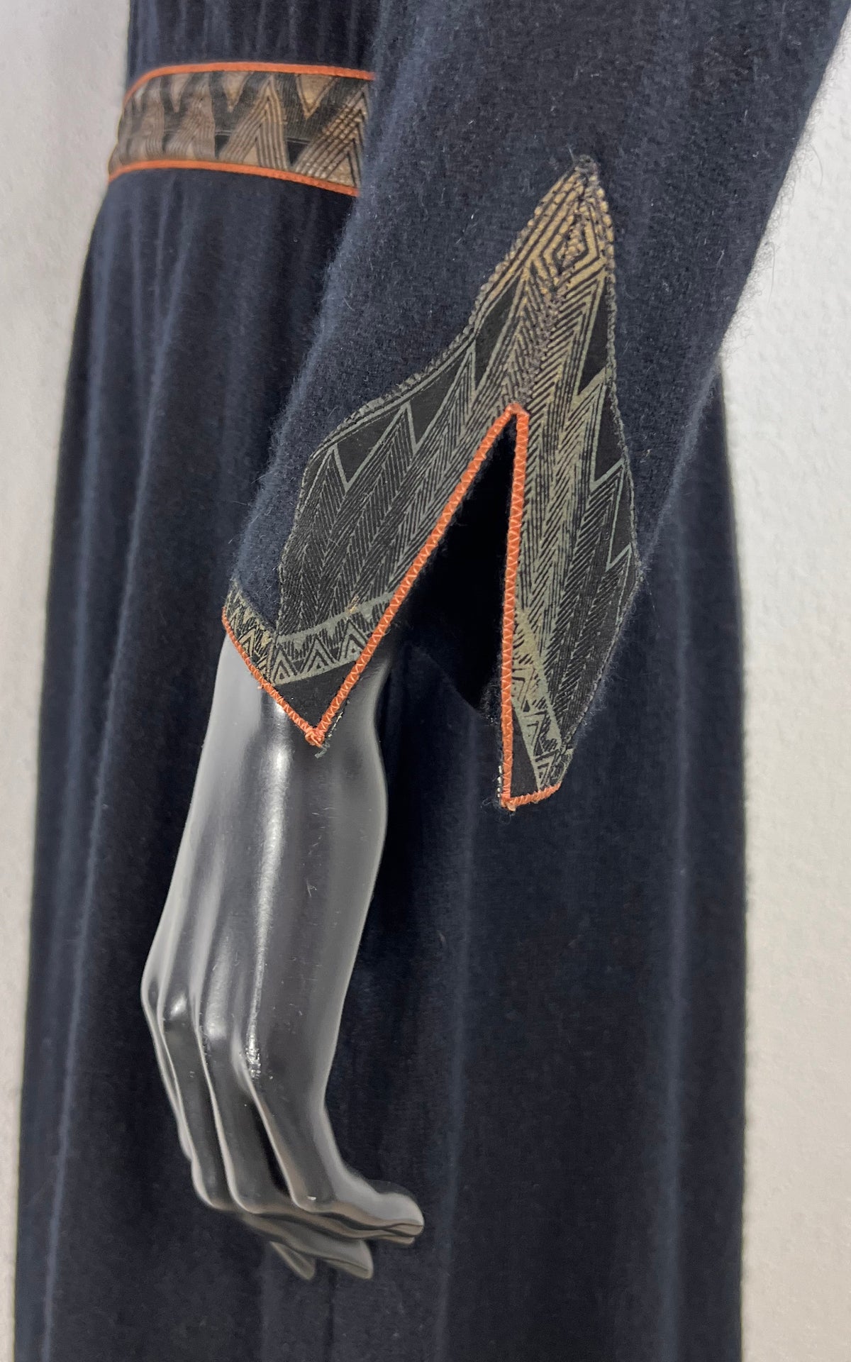 1970s Roberto Cavalli Angora Dress with Hand-Painted Leather Birds
