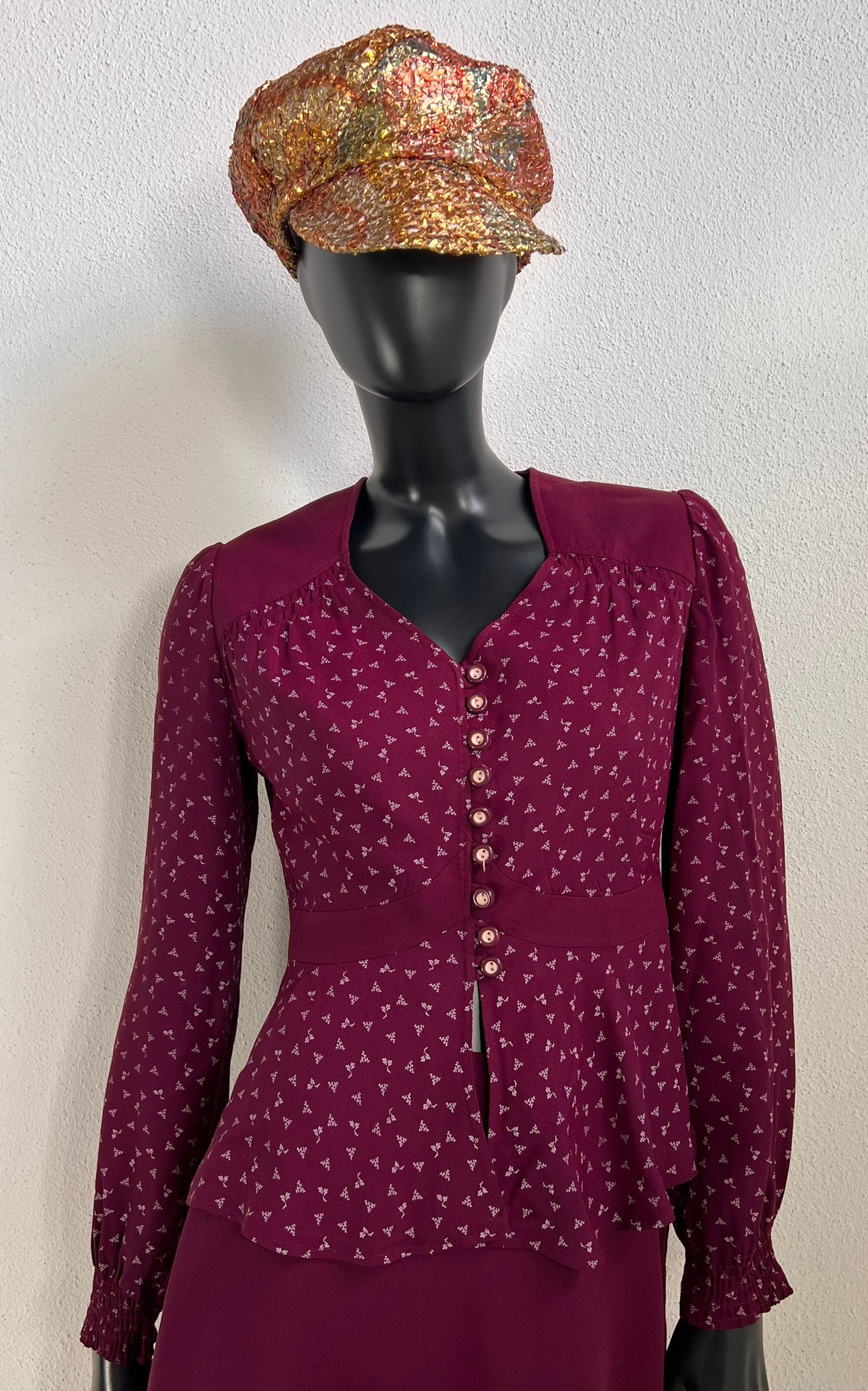 Vintage 70s Blouse and Mini Skirt