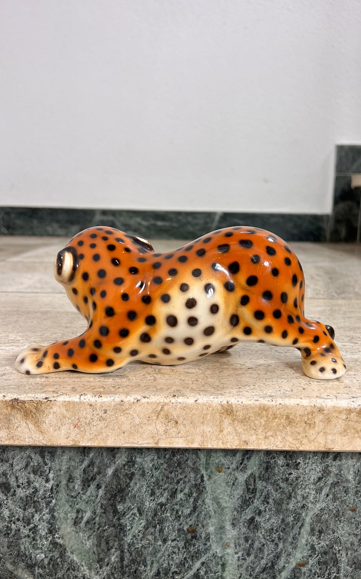 1970s Ceramic Leopard Figurine