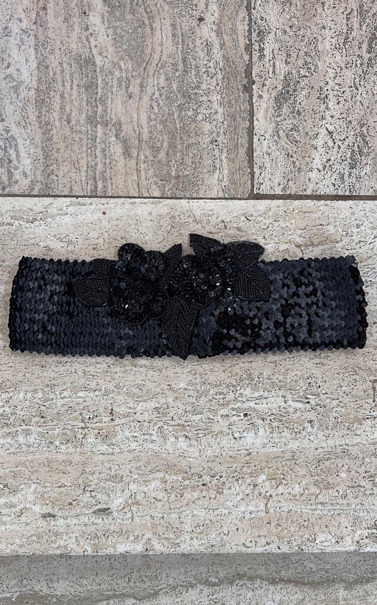Vintage Frank Usher Sequin Stretch Belt