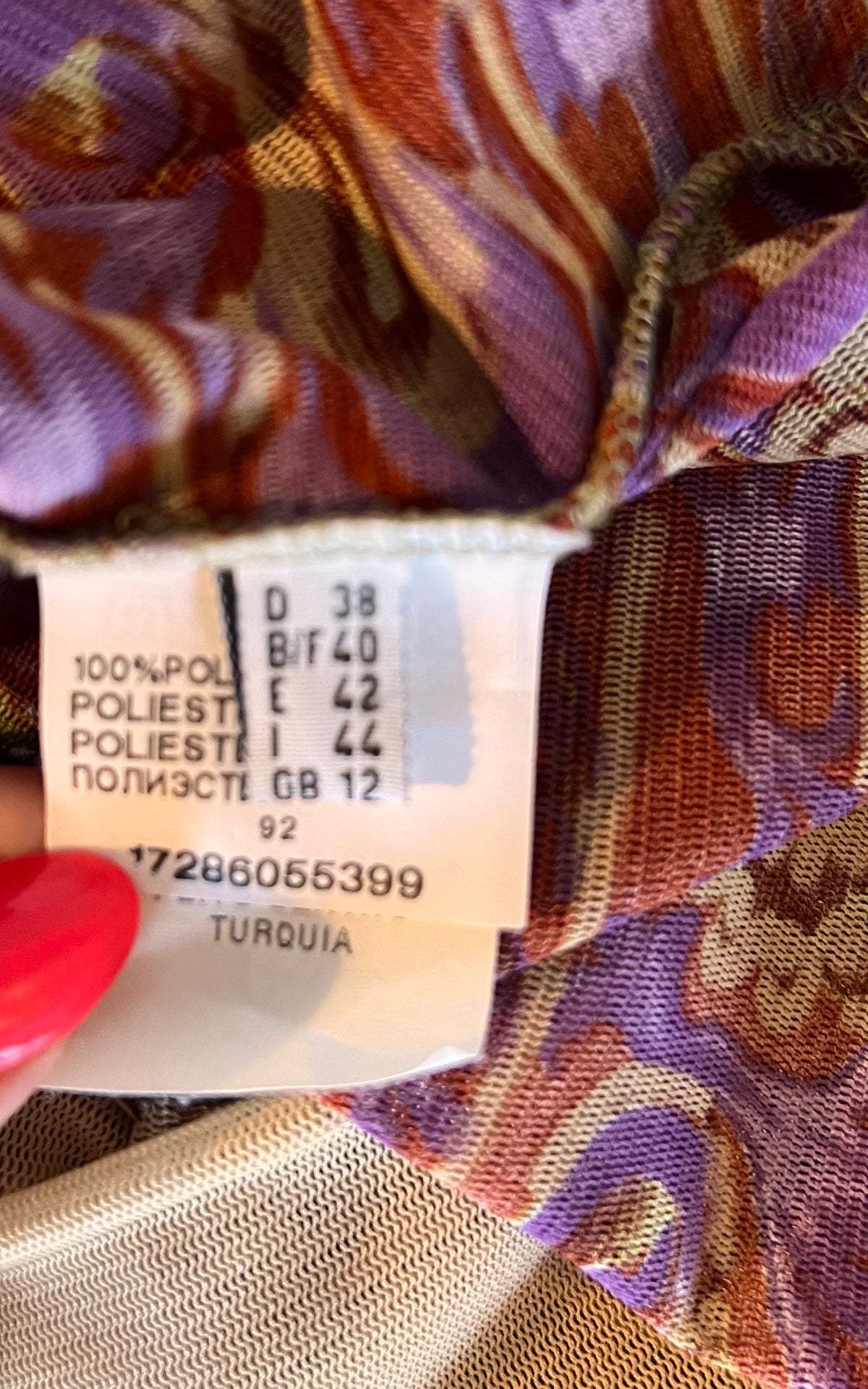 Vintage 90s Nienhaus Ornamental Print Mesh Shirt
