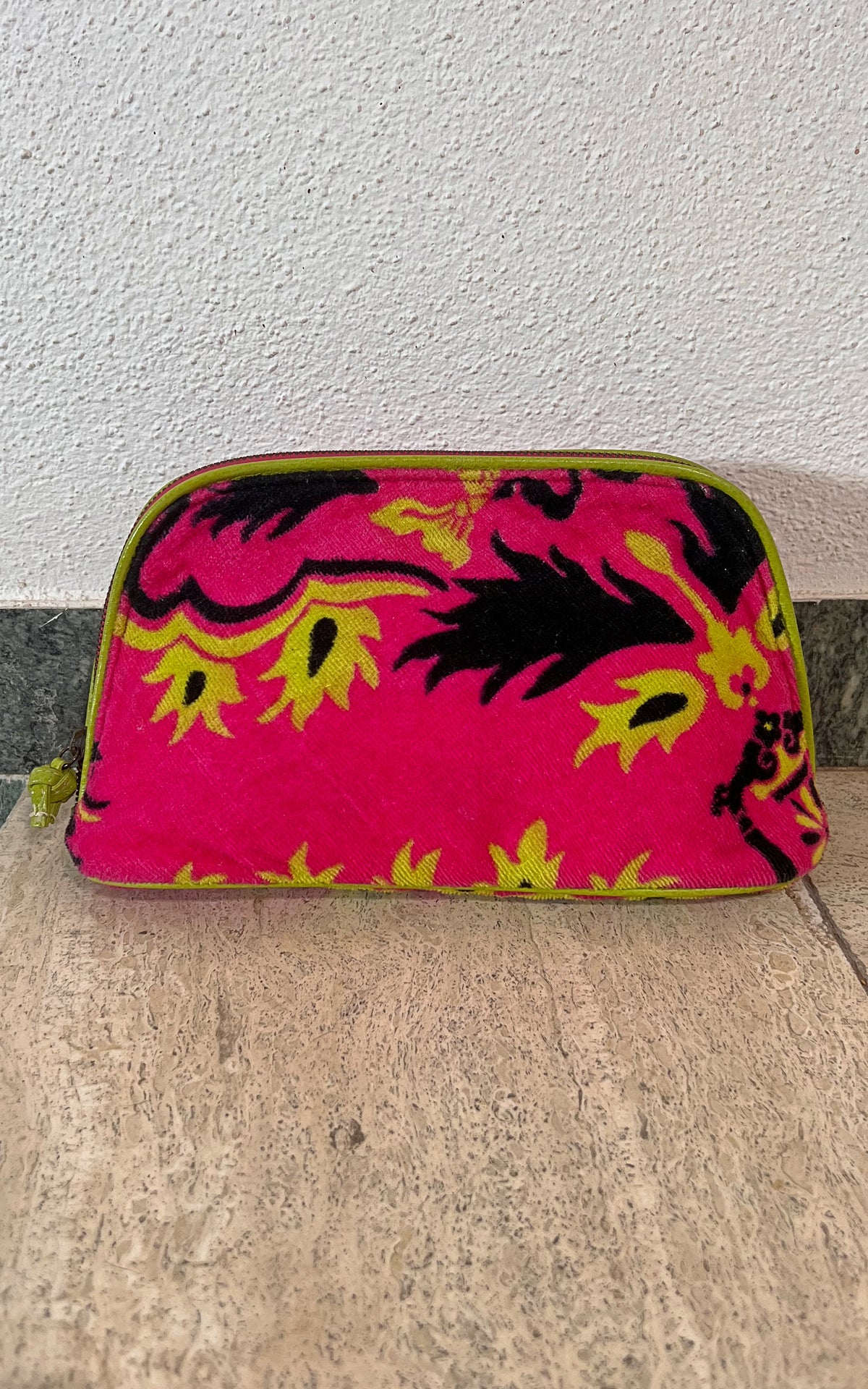 Vintage 70s Towelling Cosmetic Pouch