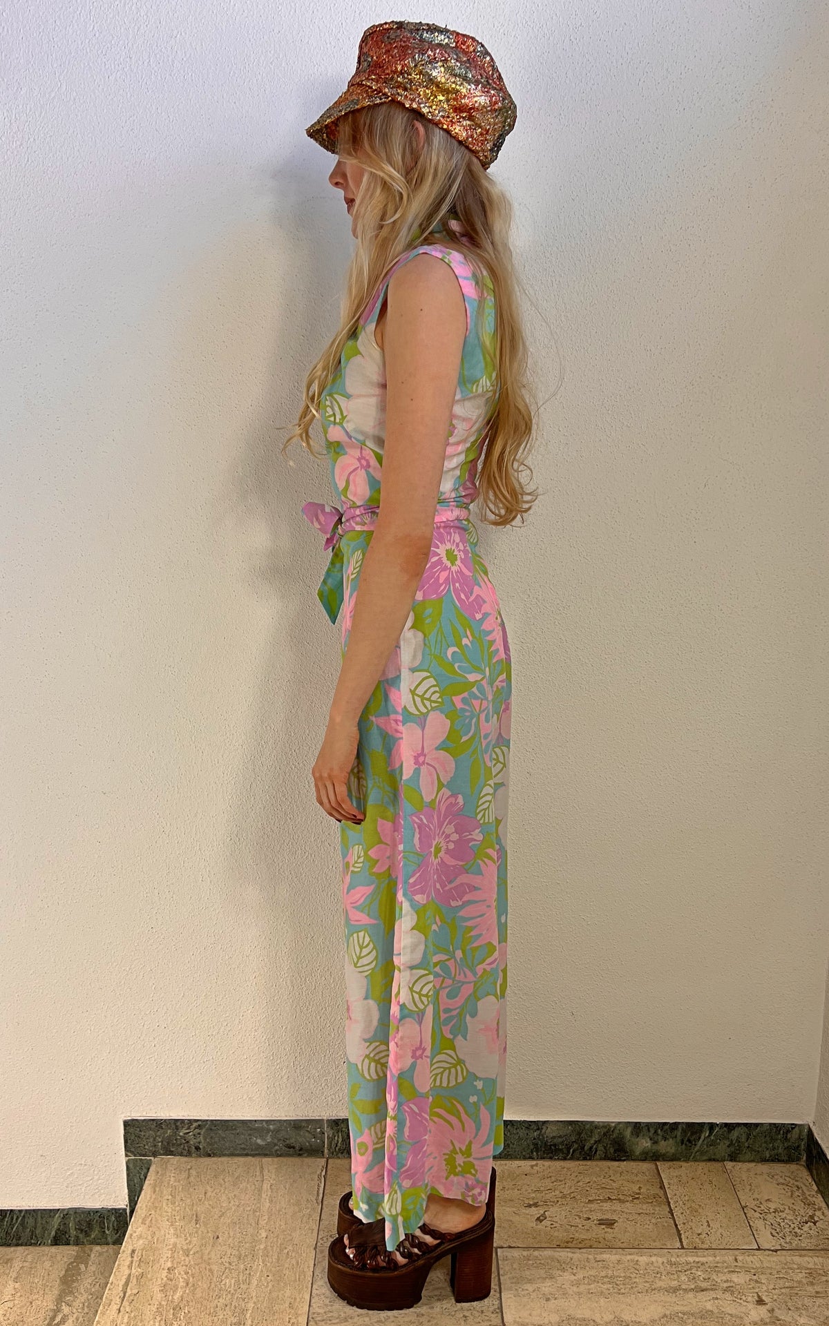 Vintage 70s Flower Jumpsuit