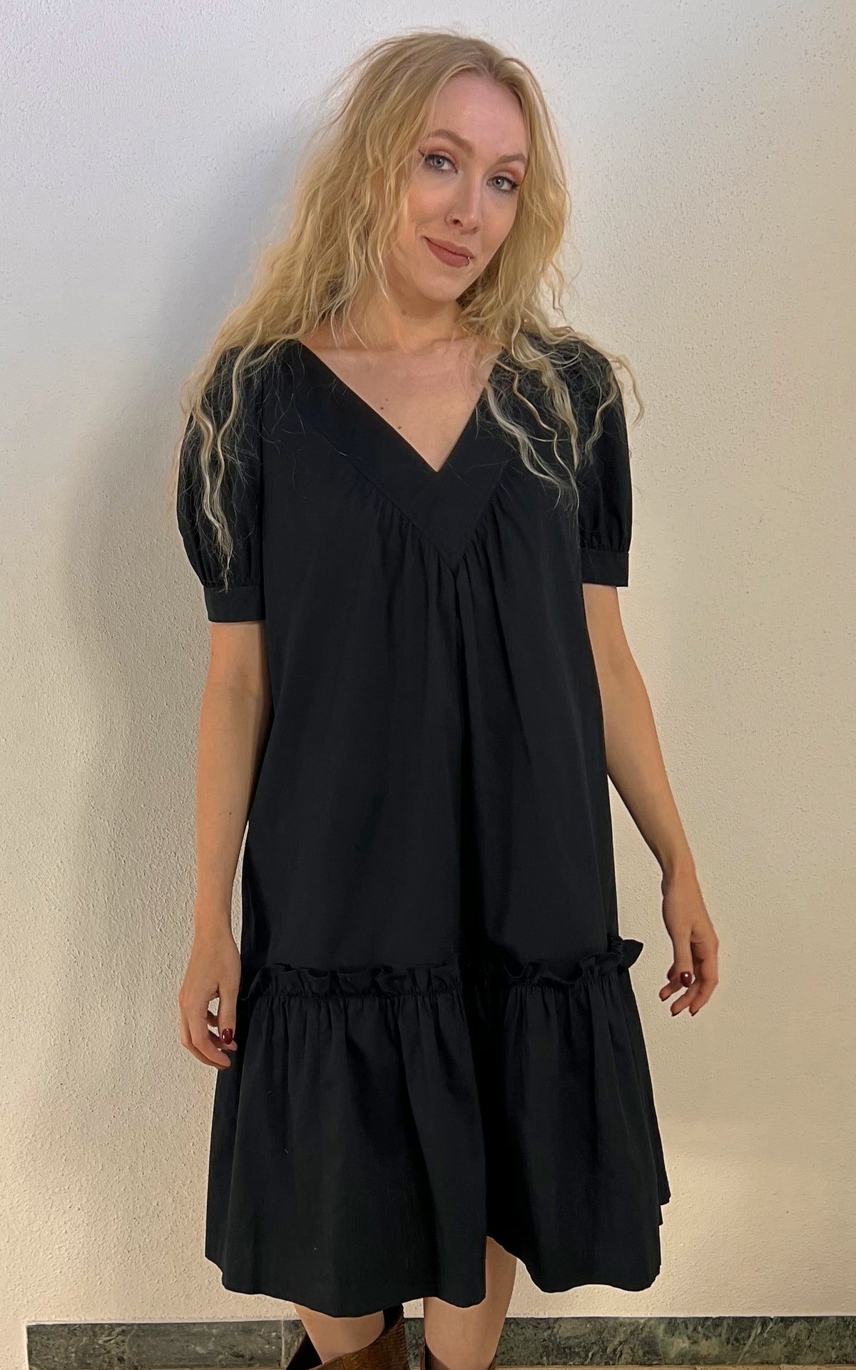 Vintage Yves Saint Laurent Cotton Peasant Dress