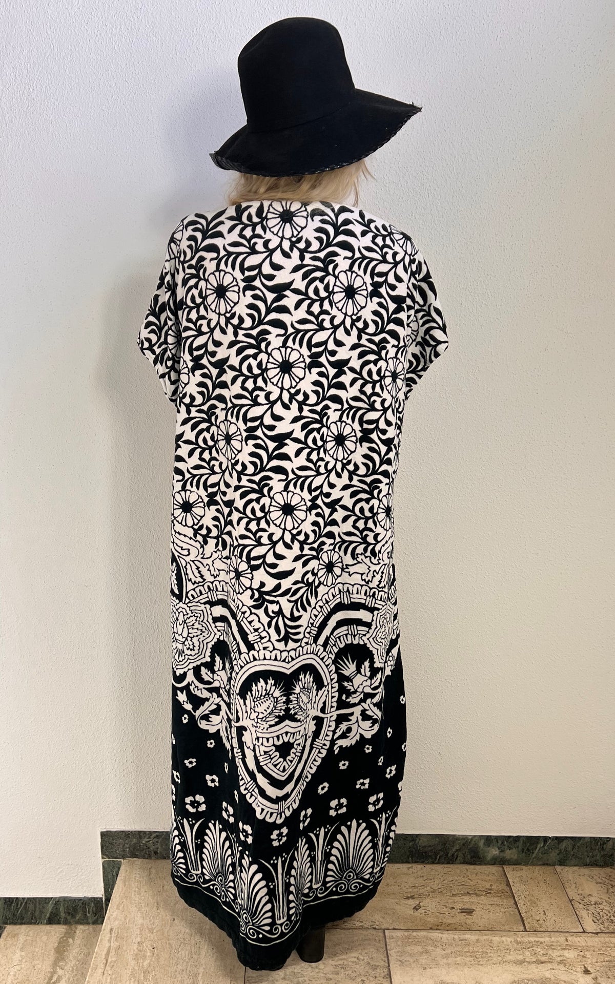 Vintage 70s Toweling Caftan Dress