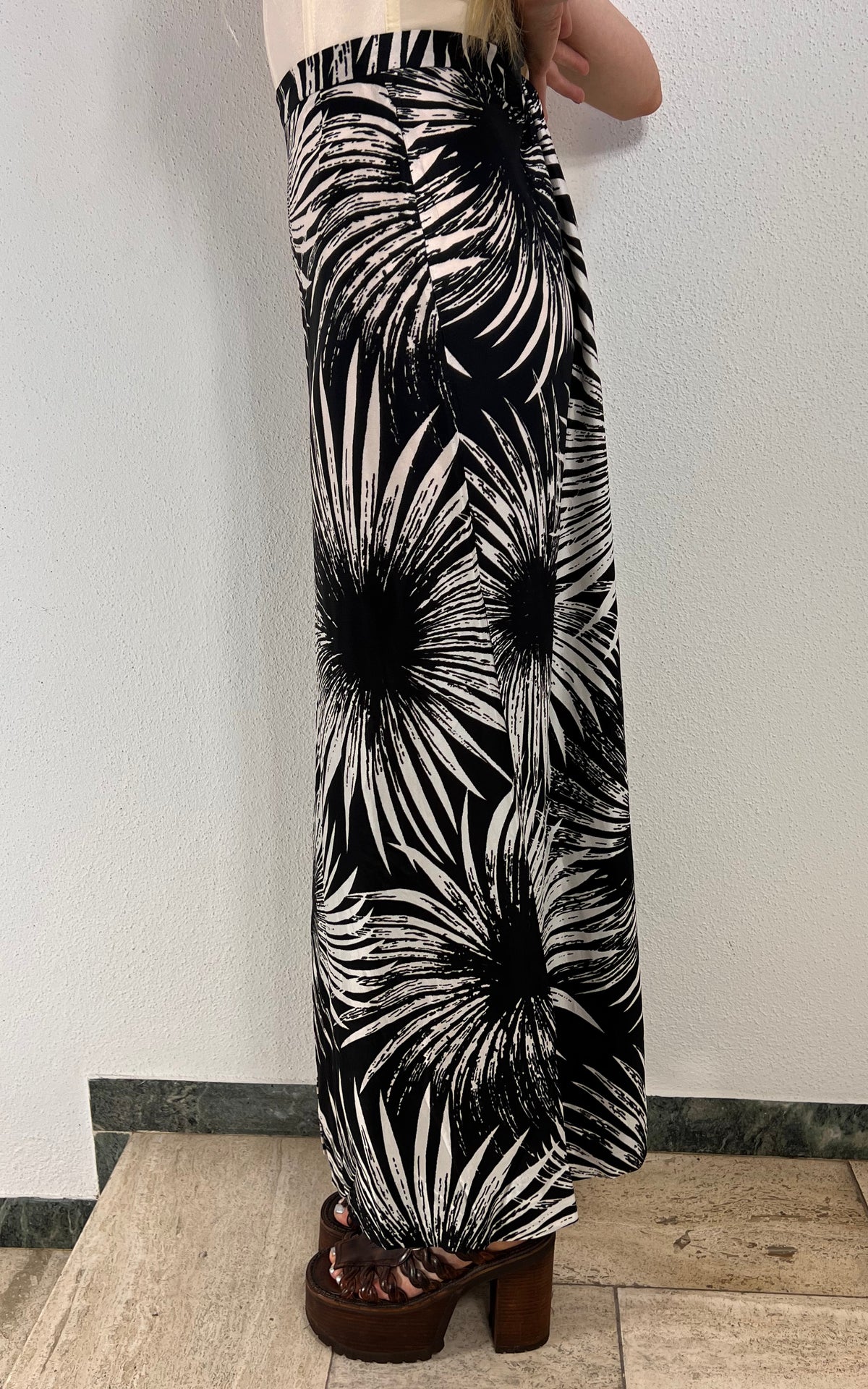 Vintage 70s Sunflower Maxi Skirt
