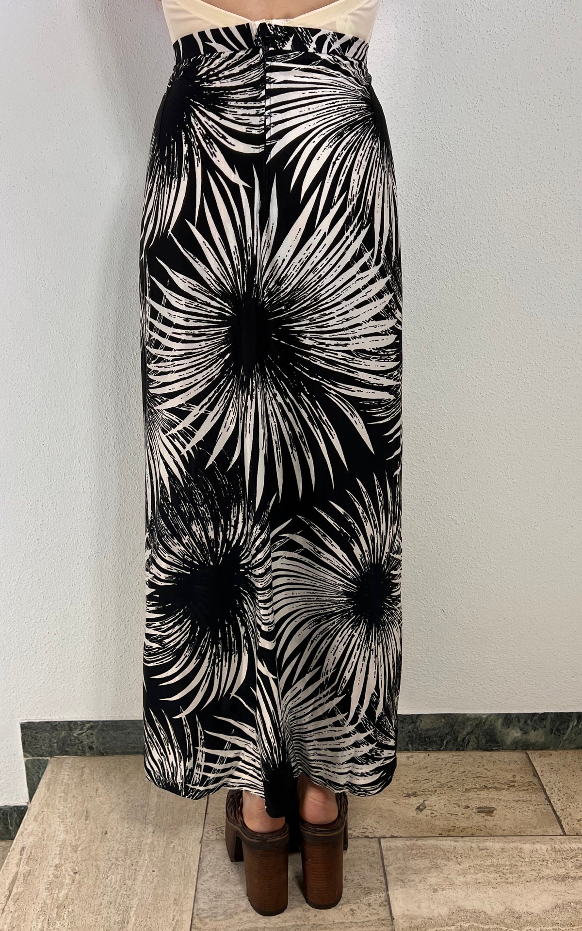 Vintage 70s Sunflower Maxi Skirt