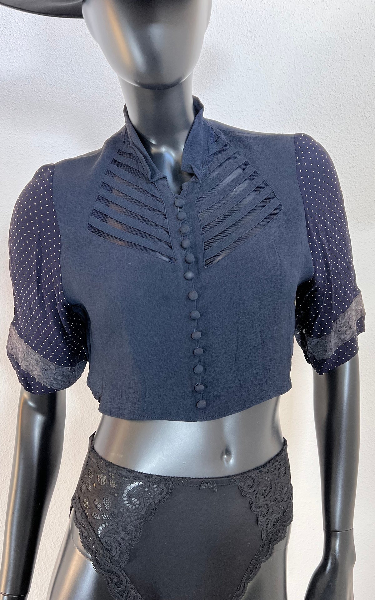 Vintage 30s Reworked Crop Top