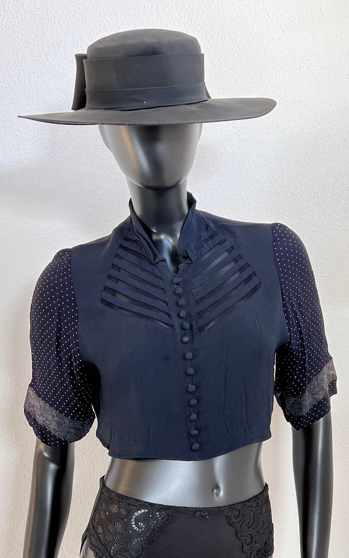 Vintage 30s Reworked Crop Top