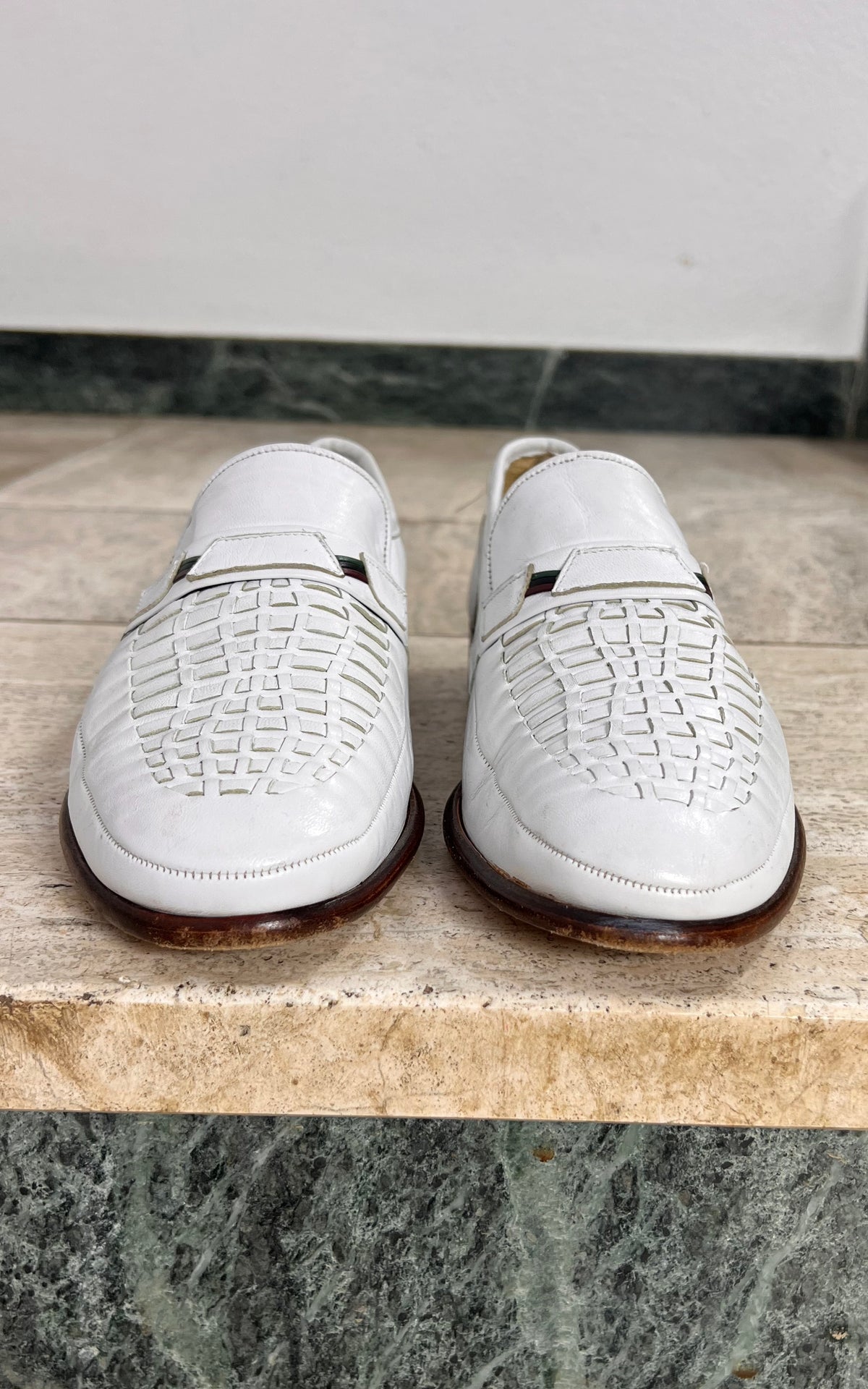 Vintage MENS White Leathers Loafer 42,5