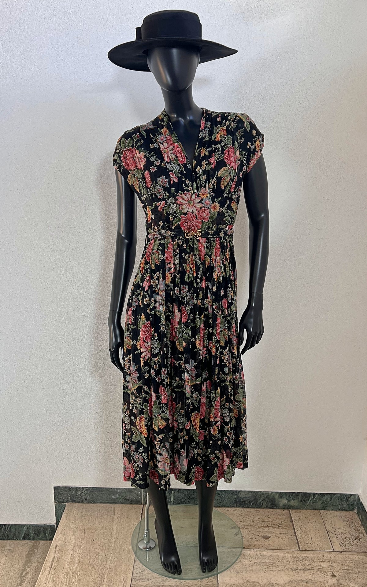 Vintage Sheer Cotton Gauze Flower Dress