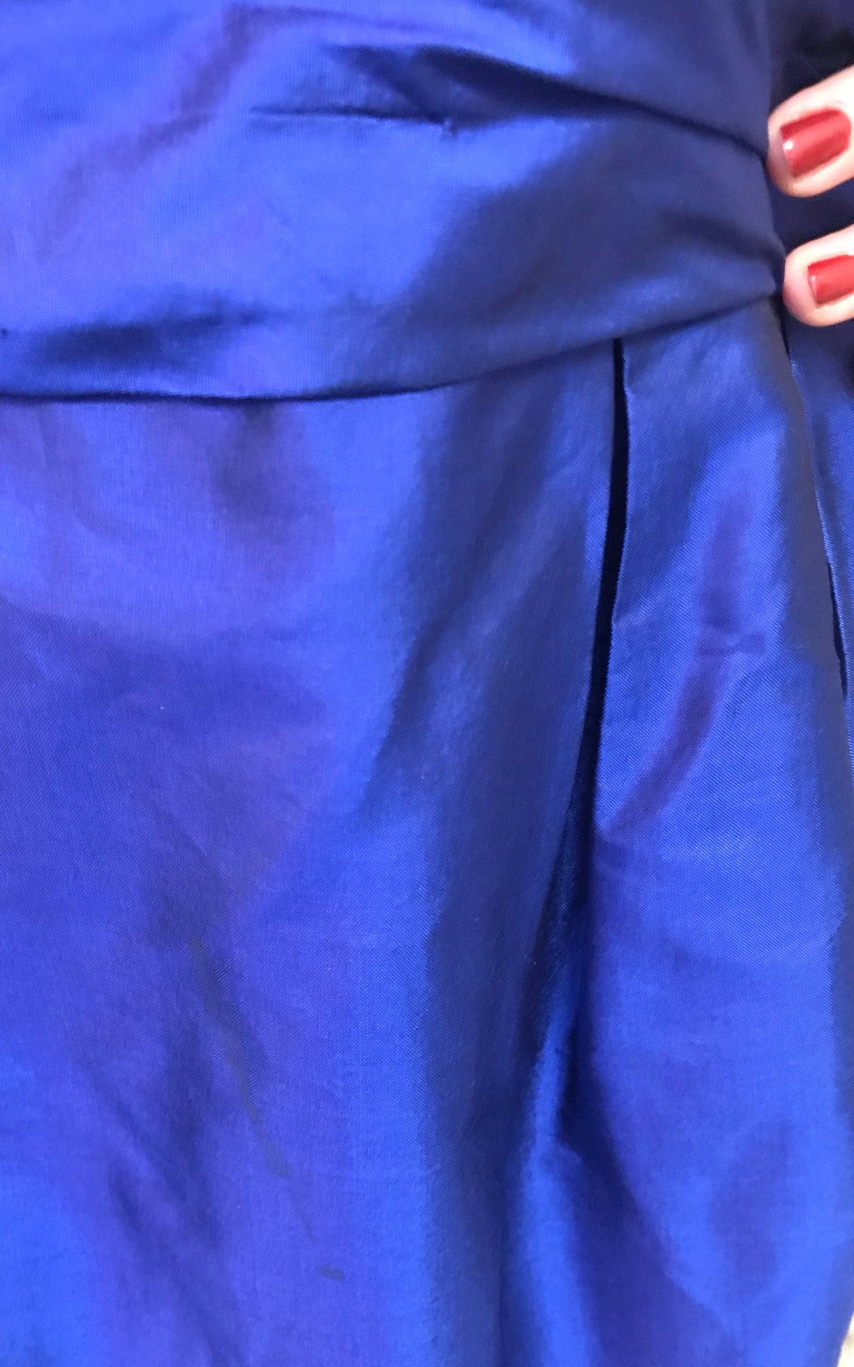 Electric Blue Silk Taffeta Dress