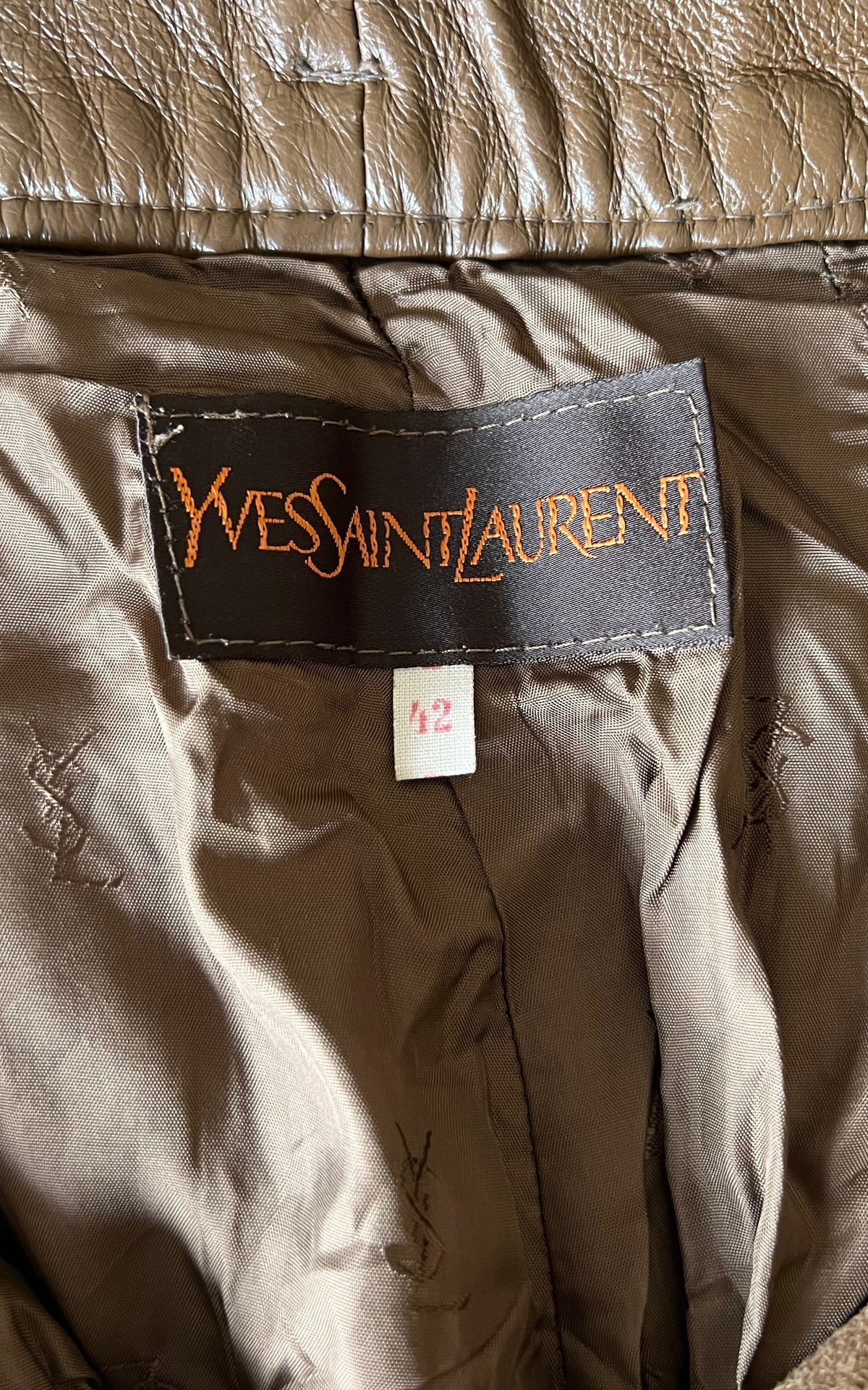 Vintage Yves Saint Laurent Suede Leather Pants