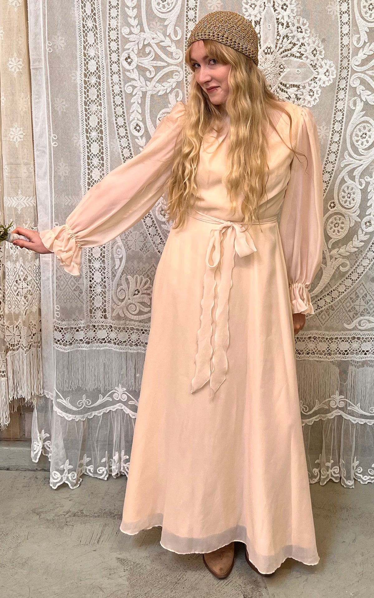 Lovely Vintage 70s Wedding Dress