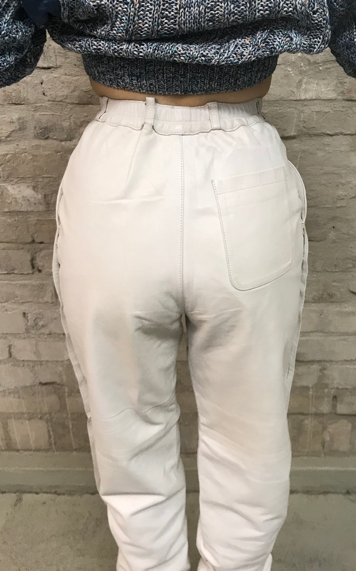 Vintage High Rise Leather Pants